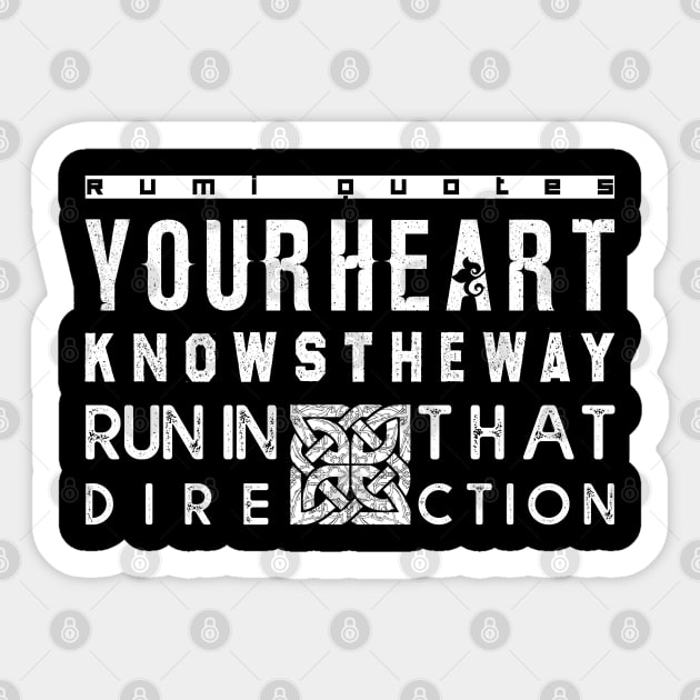 Rumi Quotes Sticker by Pictozoic
